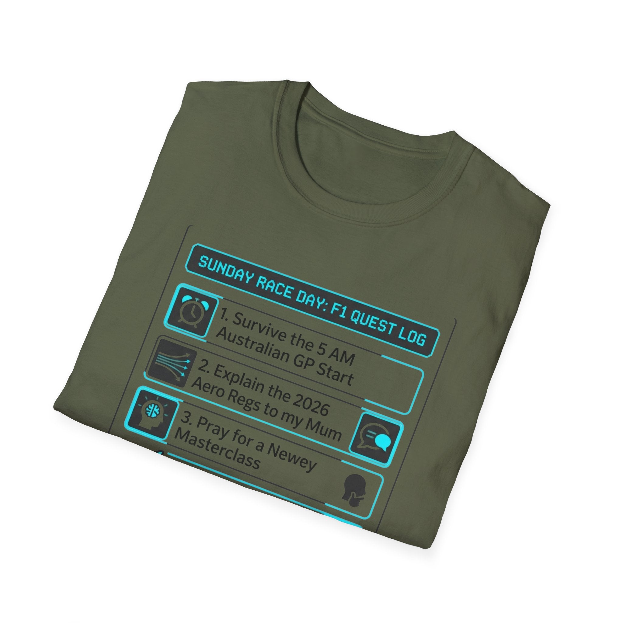 Sunday Race Day:  F1 Quest Log T Shirt
