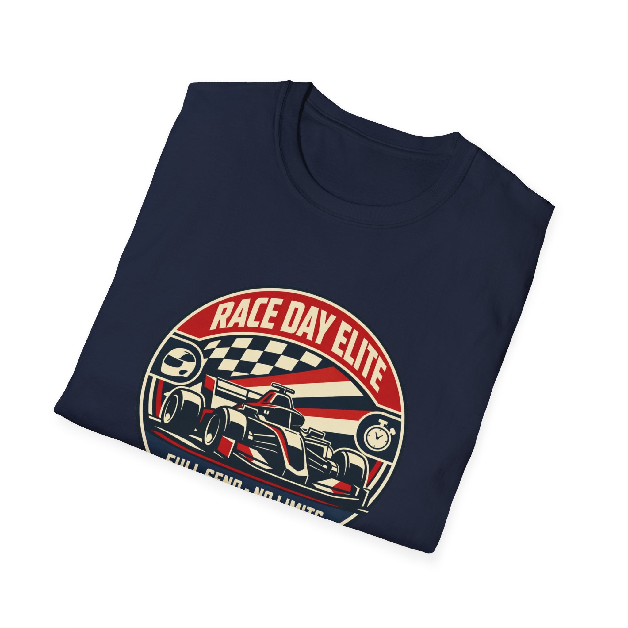 Race Day Elite T-Shirt — 'Full Send • No Limits' Vintage Racing Tee