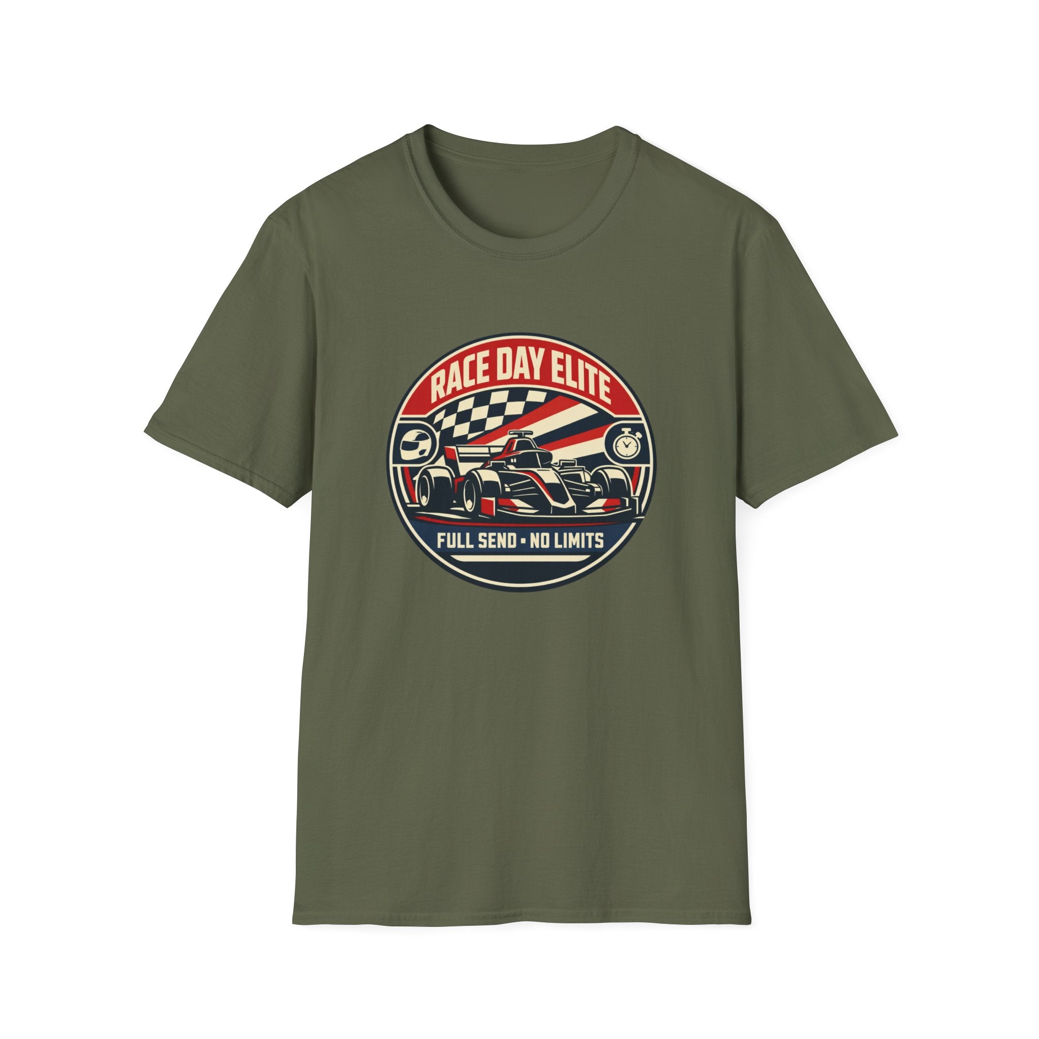 Race Day Elite T-Shirt — 'Full Send • No Limits' Vintage Racing Tee