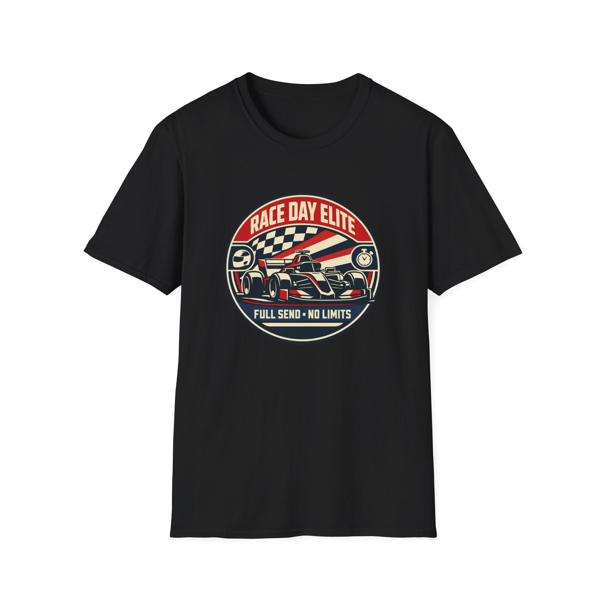 Race Day Elite T-Shirt — 'Full Send • No Limits' Vintage Racing Tee