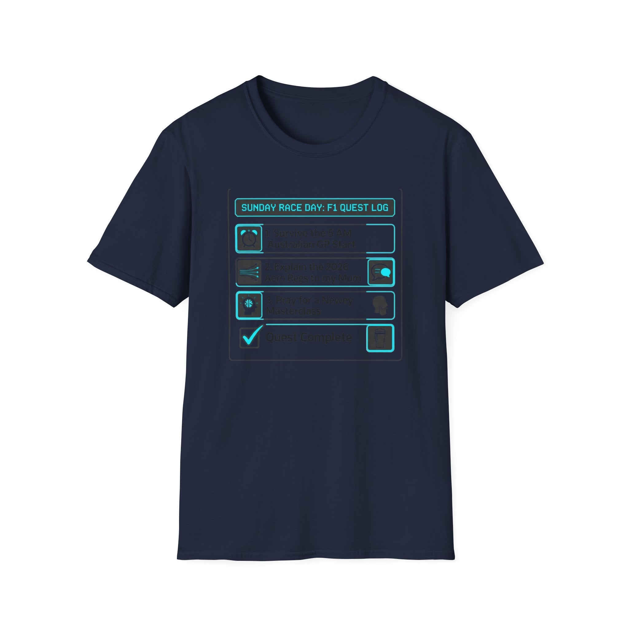 Sunday Race Day:  F1 Quest Log T Shirt
