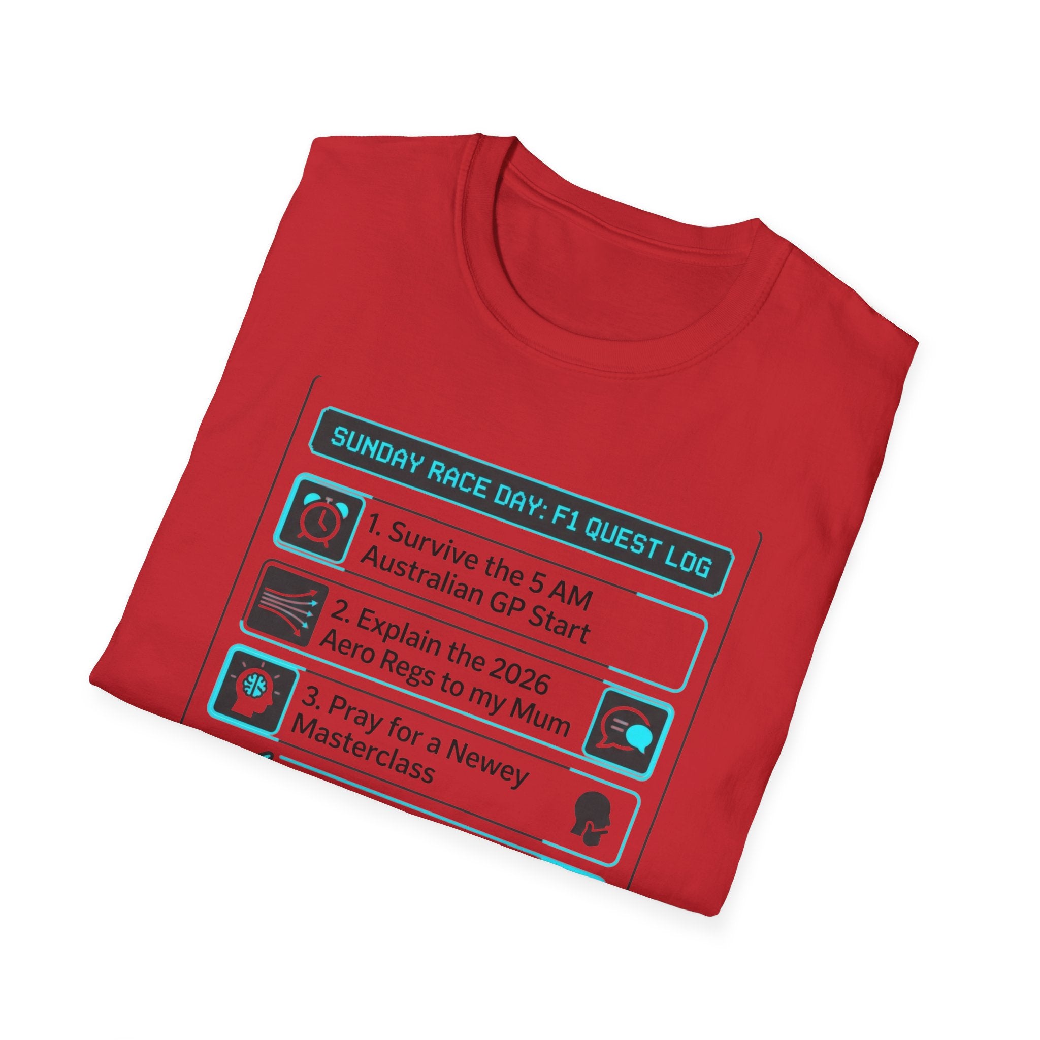 Sunday Race Day:  F1 Quest Log T Shirt