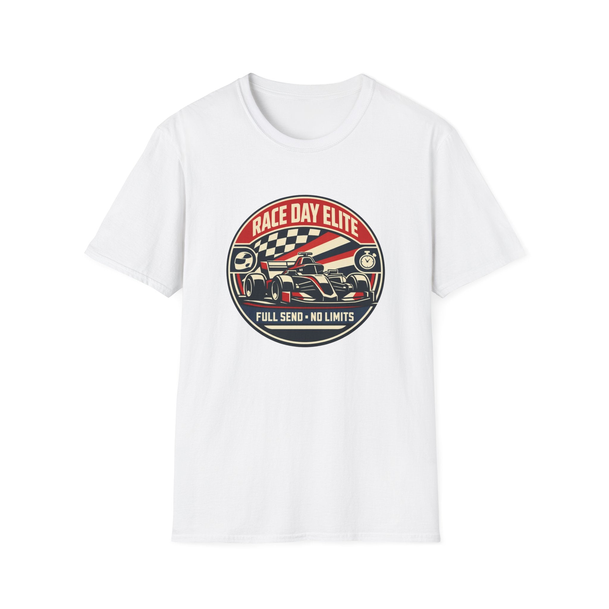 Race Day Elite T-Shirt — 'Full Send • No Limits' Vintage Racing Tee