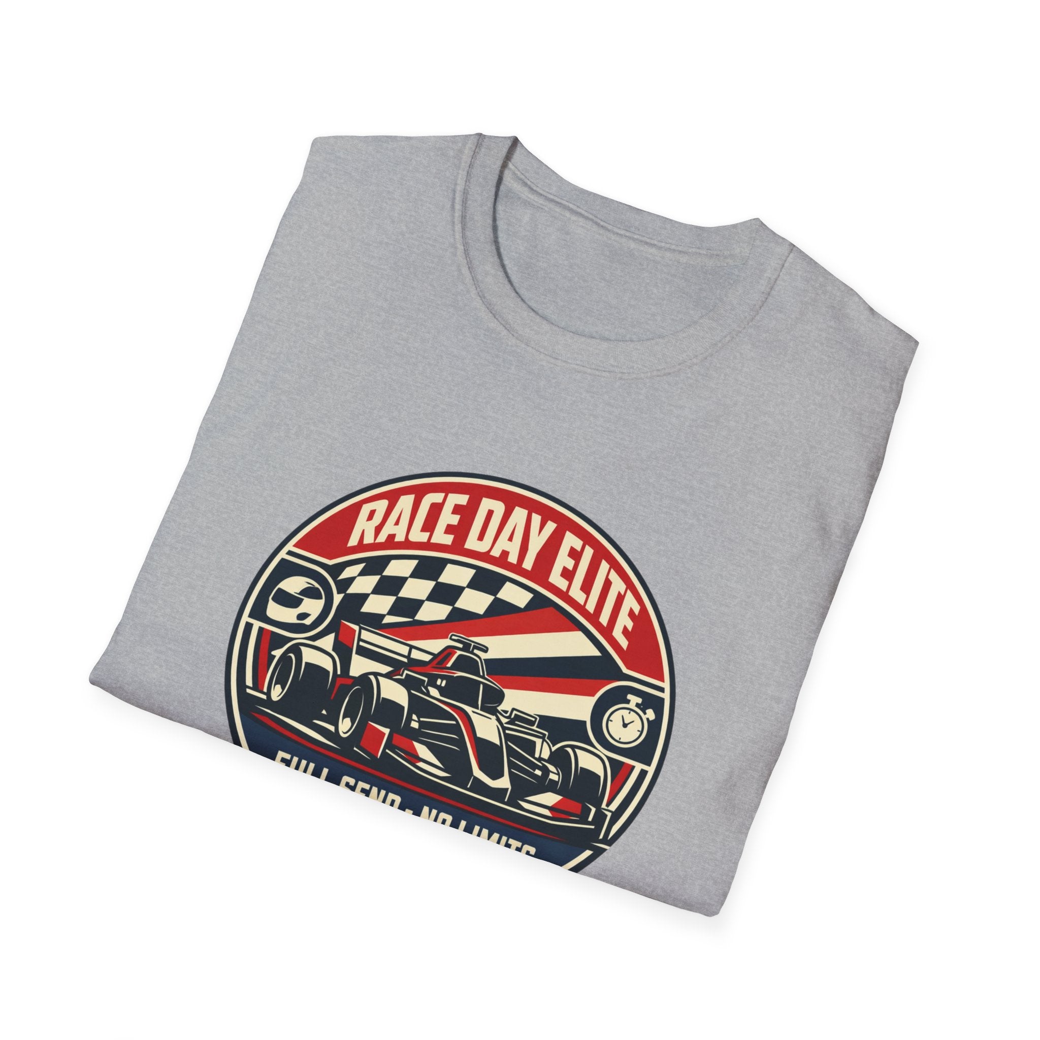 Race Day Elite T-Shirt — 'Full Send • No Limits' Vintage Racing Tee