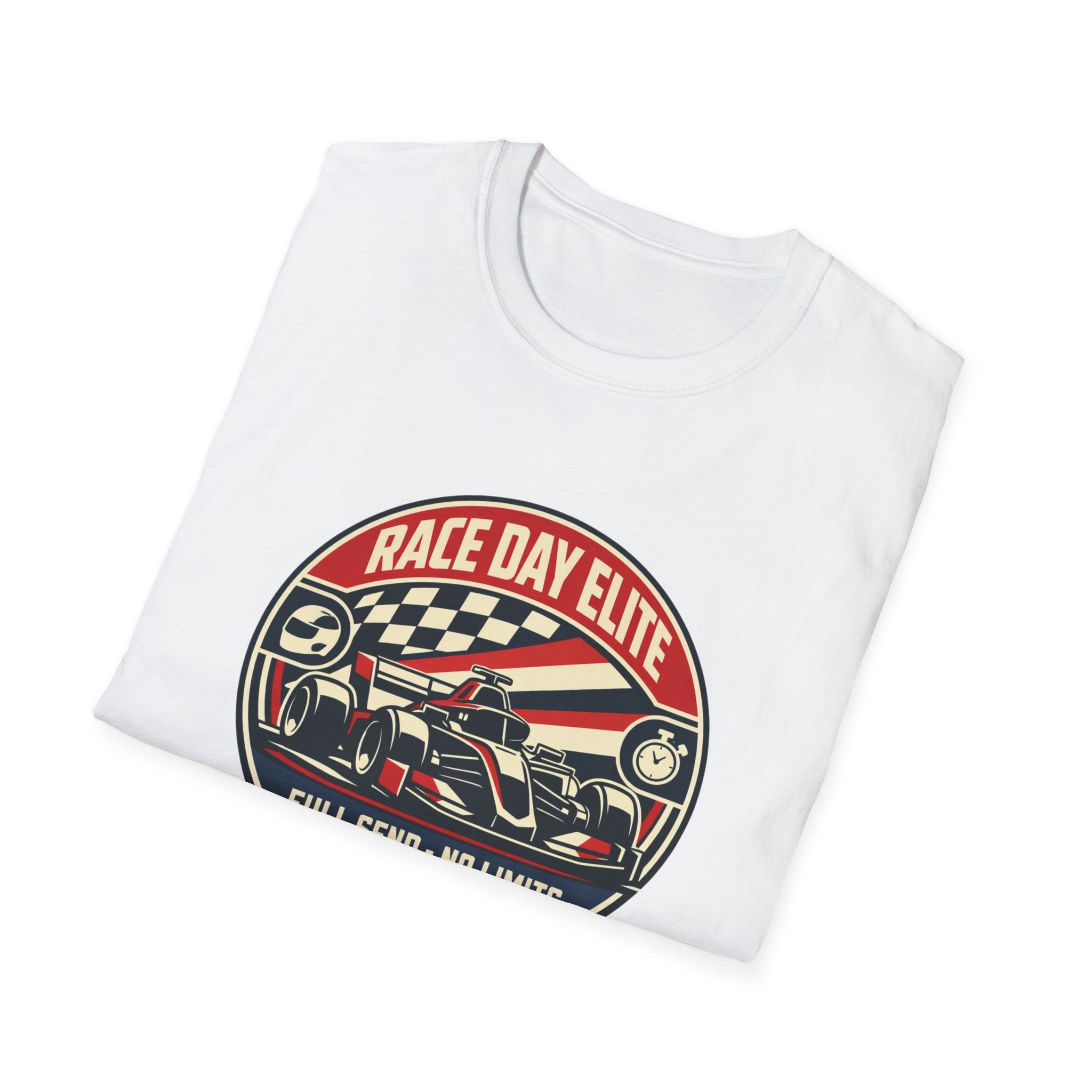 Race Day Elite T-Shirt — 'Full Send • No Limits' Vintage Racing Tee