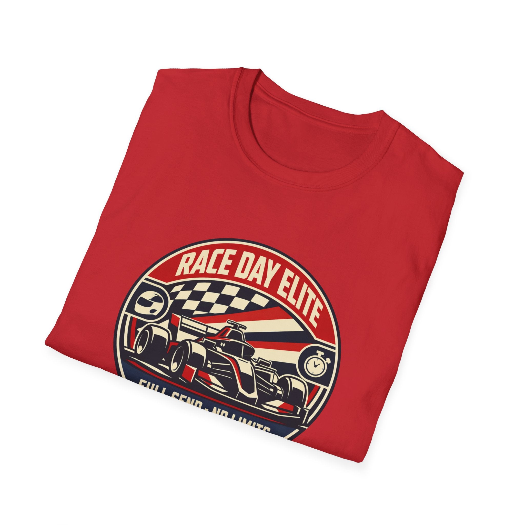 Race Day Elite T-Shirt — 'Full Send • No Limits' Vintage Racing Tee