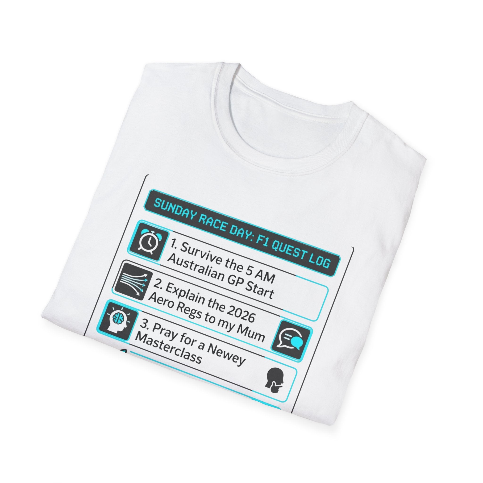 Sunday Race Day:  F1 Quest Log T Shirt