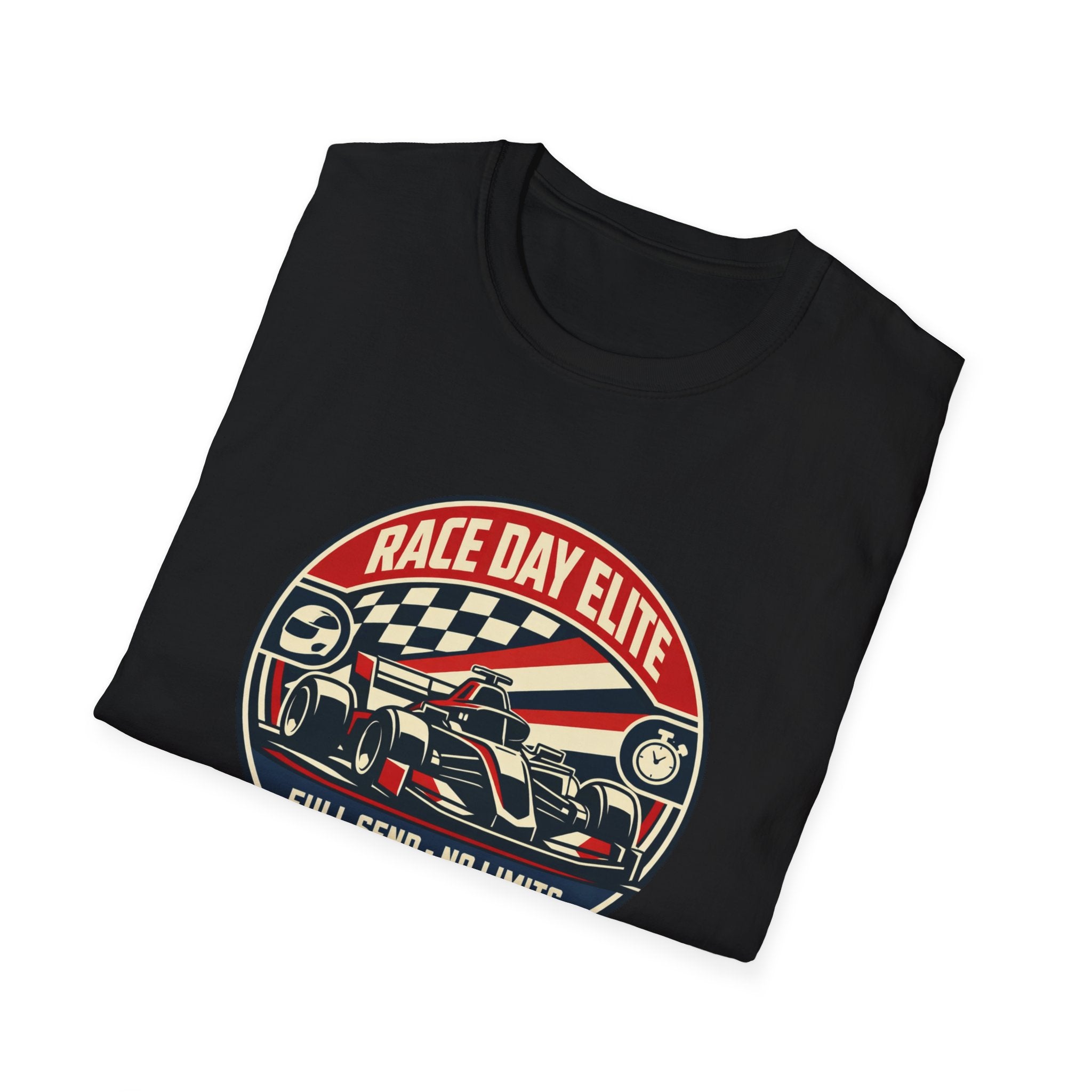 Race Day Elite T-Shirt — 'Full Send • No Limits' Vintage Racing Tee
