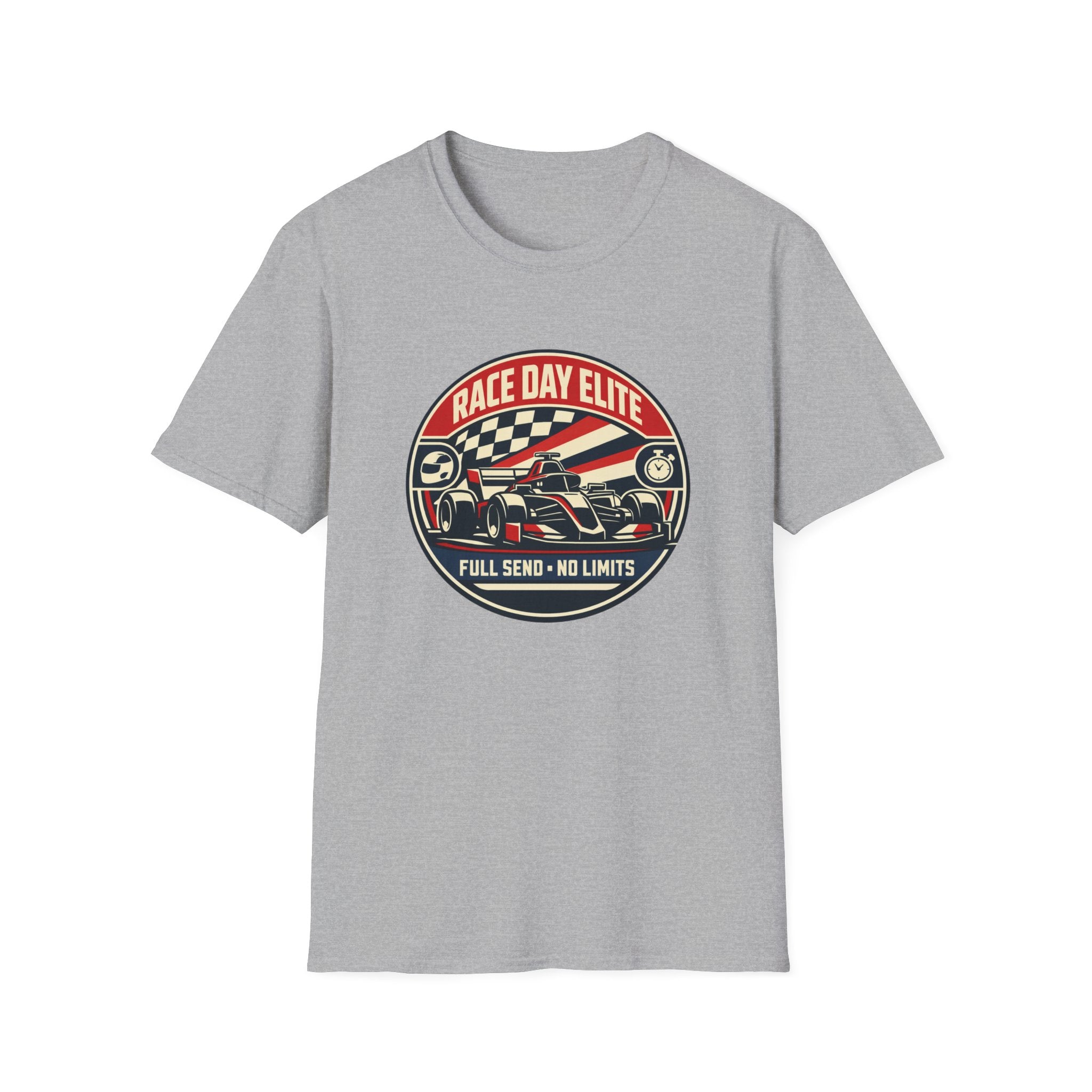 Race Day Elite T-Shirt — 'Full Send • No Limits' Vintage Racing Tee