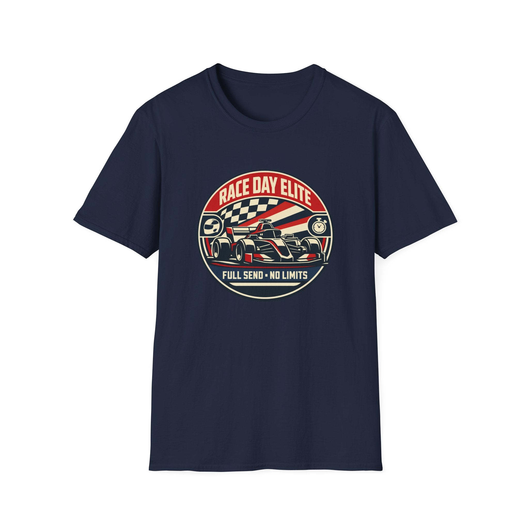 Race Day Elite T-Shirt — 'Full Send • No Limits' Vintage Racing Tee