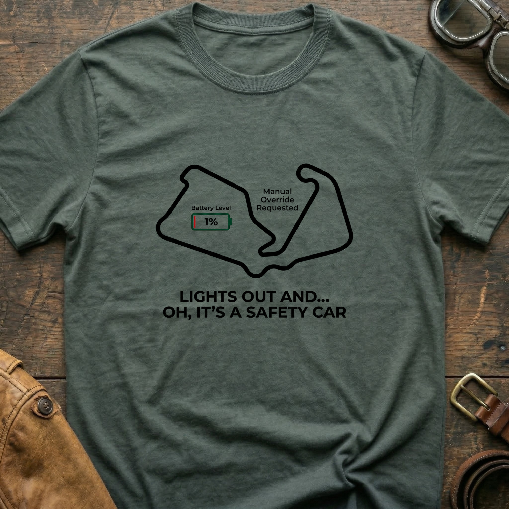 Lights out and oh its a safety car T-Shirt