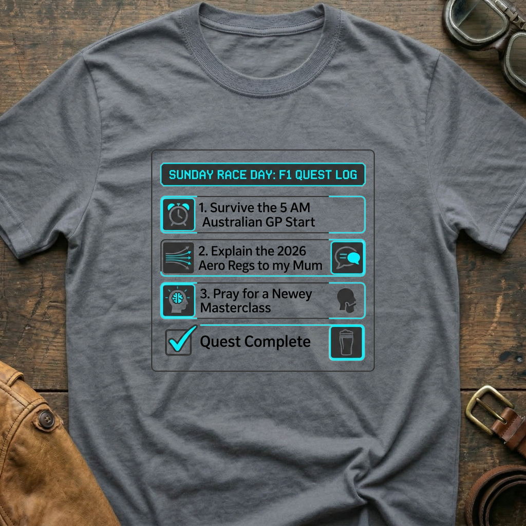 Sunday Race Day:  F1 Quest Log T Shirt
